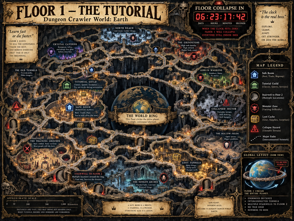 Mapping Dungeon Crawler World: Earth